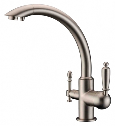 Смеситель Zorg Clean Water ZR 314 YF-33 nickel для кухонной мойки