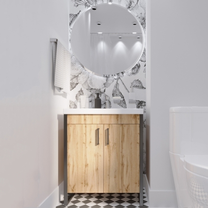 Мебель для ванной 1MarKa Grunge Loft 70Н дуб Вотан
