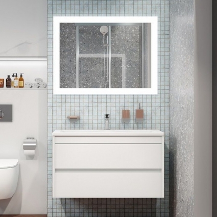 Мебель для ванной Art&Max Family 90, подвесная, Bianco Lucido