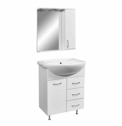 Мебель для ванной Stella Polar Фантазия 65 напольная, белая