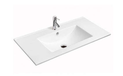 Встраиваемая сверху раковина Gid 9090e 91х46.5 белая