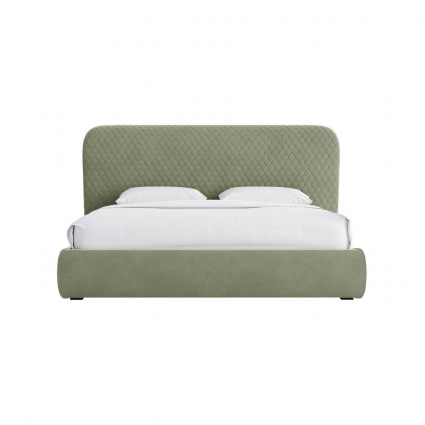 Кровать KARE DESIGN с ящиком и подъемным механизмом Honey 160х200 зеленого цвета