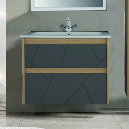 Тумба для комплекта ASB-Mebel Диана 75 серый глянец