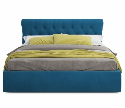 Кровать MYROOM Family Ameli 140х200 синего цвета с подъемным механизмом и матрасом Гост