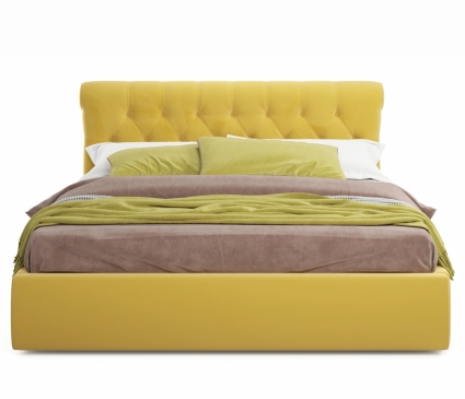Кровать MYROOM Family Ameli 140х200 желтого цвета с подъемным механизмом и матрасом Астра