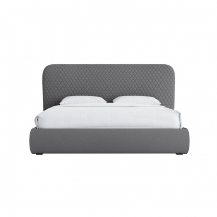 Кровать KARE DESIGN с ящиком и подъемным механизмом Honey 160х200 серого цвета