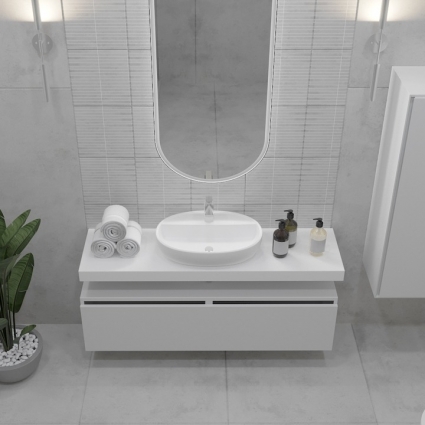 Тумба Armadi Art Flat Valessi Uno-S 140 белый глянец