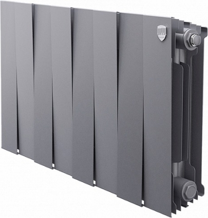 Радиатор биметаллический Royal Thermo Piano Forte 300 silver satin, 8 секций