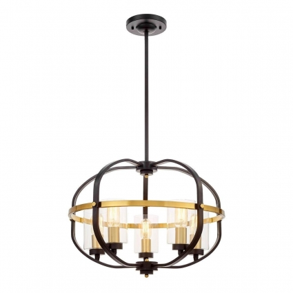 Подвесная люстра Lumina Deco Monterey LDP 1141-5 BK+MD