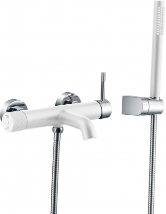 Смеситель для ванны с душем Boheme Uno 463-WCR white chrome