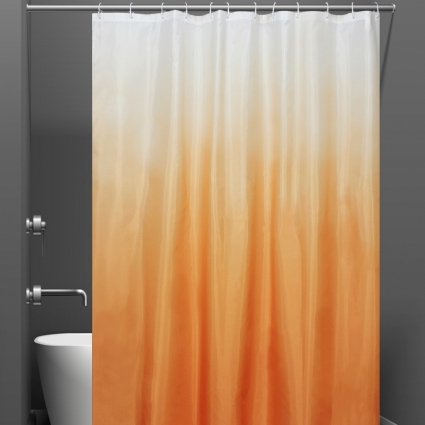 Штора для ванной Bath Plus Charme Red Rosy Down 2151/2 180x180, оранжевая