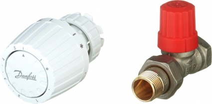 Запорный вентиль Danfoss 013G2234 1/2" с термостатом, прямой, для двухтрубной системы