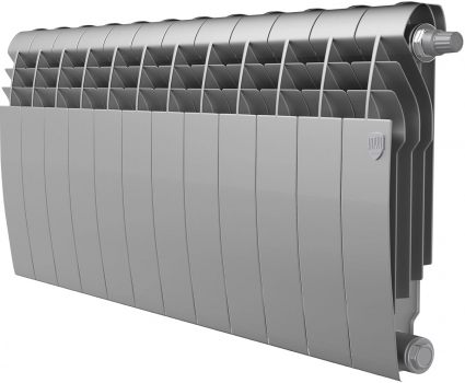 Радиатор биметаллический Royal Thermo Biliner VD 350 silver satin VDR, 12 секций