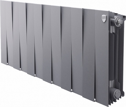 Радиатор биметаллический Royal Thermo Piano Forte 300 silver satin, 12 секций