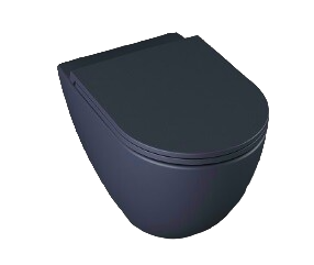 Подвесной унитаз ISVEA Infinity 10NF02001SV-2Z безободковый, синий, матовый