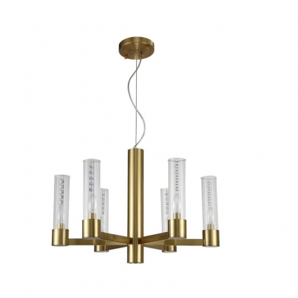 Подвесная люстра Crystal Lux OTONO SP6+1 BRASS/TRANSPARENTE