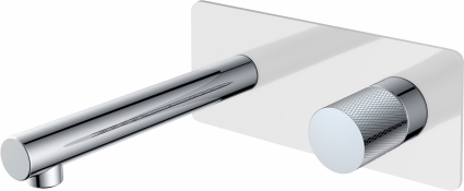 Смеситель для раковины Boheme Stick 125-WCR.2 С ВНУТРЕННЕЙ ЧАСТЬЮ, white/touch chrome