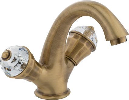 Смеситель для раковины Migliore Prestige Crystal 28011 бронза
