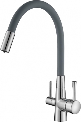 Смеситель для кухни Savol S-L1806-04 с гибким изливом