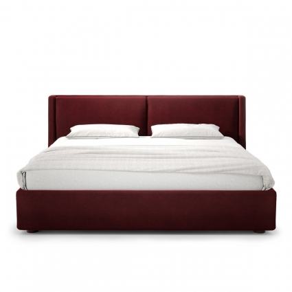 Кровать The IDEA Iris 200х200 бордового цвета 