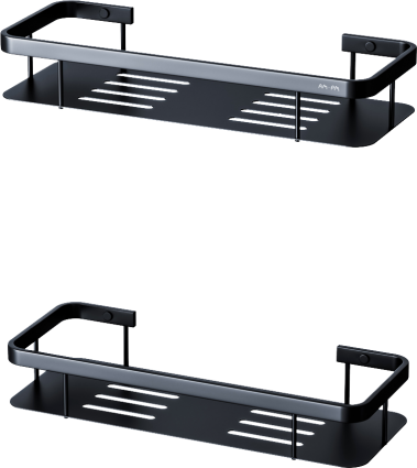 Полка Am.Pm Sense L A7453222 черная, 2 шт.