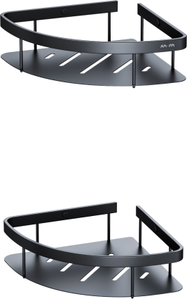 Полка Am.Pm Sense L A7454222 угловая, черная, 2 шт.