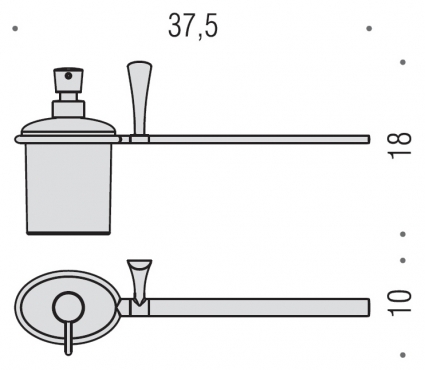 Полотенцедержатель Colombo Design Land B2874.DX с дозатором