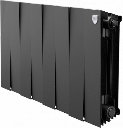 Радиатор биметаллический Royal Thermo Piano Forte 300 noir sable, 8 секций