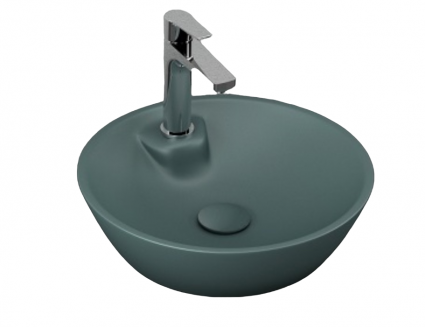 Накладная раковина ISVEA SistemaY 10SY65045SV-2P 45х45 изумрудная