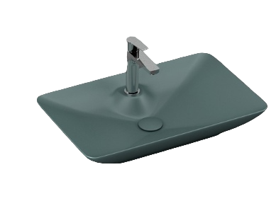 Накладная раковина ISVEA SistemaY 10SY50065SV-2P 64.4х39.5 изумрудная