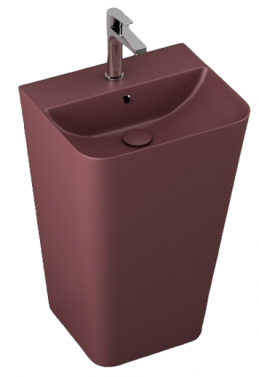 Напольная раковина ISVEA Sott’Aqua 10SQ37001SV-2R 50х42х83 бордовая