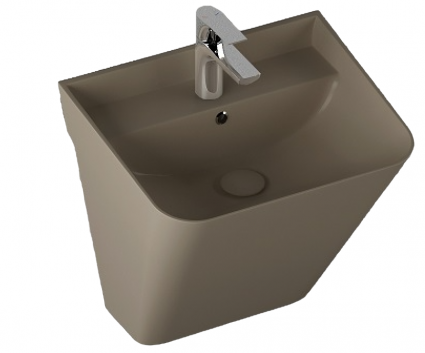 Подвесная раковина ISVEA Sott’Aqua 10SQ37002SV-2H 50х42х51.5 коричневая