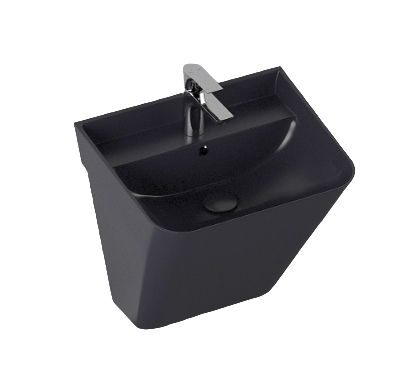 Подвесная раковина ISVEA Sott’Aqua 10SQ37002SV-2N 50х42х51.5 черная