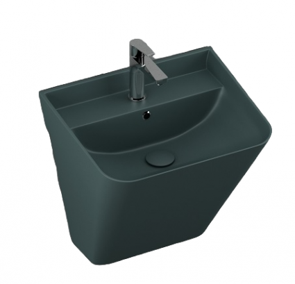 Подвесная раковина ISVEA Sott’Aqua 10SQ37002SV-2P 50х42х51.5 изумрудная