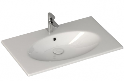 Встраиваемая раковина ISVEA SistemaX 10SX50080SV 81х50.5 белая