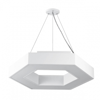 Подвесной светодиодный cветильник Geometria ЭРА Hexagon SPO-124-W-40K-051 51Вт 4000К белый Б0050556