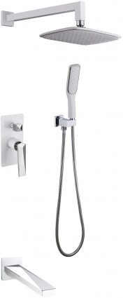 Душевой комплект Boheme Venturo 374-W-2 белый, хром