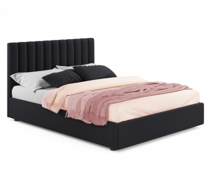 Кровать с подъемным механизмом LASKA Family Olivia 140х200 черного цвета