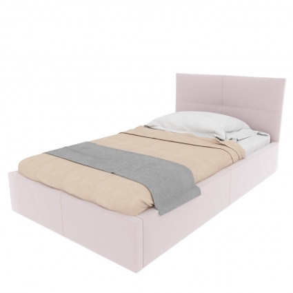 Кровать с мягким изголовьем и подъемным механизмом MYROOM Family Меркурий 80х200 розового цвета