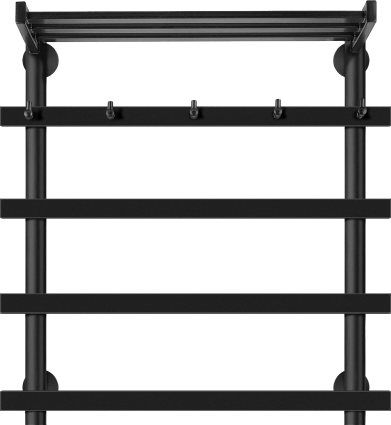 Полотенцесушитель электрический Secado Понтида 1 КСП 60x60, черный, L
