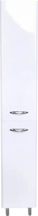 Шкаф-пенал Style Line Каре 30 L Люкс Plus, белый, с бельевой корзиной