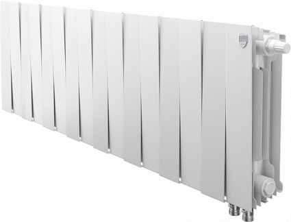 Радиатор биметаллический Royal Thermo Piano Forte 300 VDR bianco traffico, 16 секций