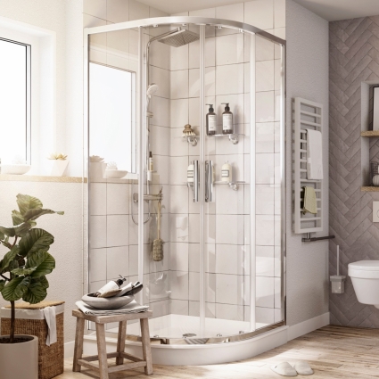 Душевой уголок STWORKI Хельсинки 95x95 см профиль хром глянец