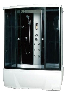 Душевая кабина Loranto CS 78-3 A 170x85x215 профиль черный, стекло тонированное