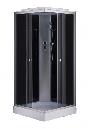 Душевая кабина Loranto SUNWAY CS-6491G (CS-8072) 90х90х215 профиль сатин, стекло тонированное