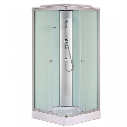 Душевая кабина Loranto SUNWAY CS-6491F(CS-8072)  90х90х215 профиль сатин, стекло матовое