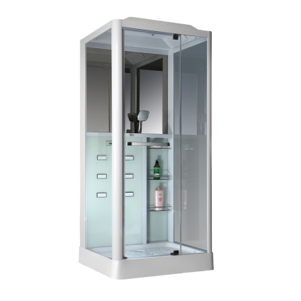 Душевая кабина Loranto Selak CS 126 L 90х100х215 профиль белый, стекло прозрачное, левая