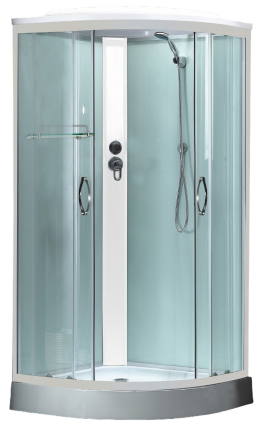 Душевая кабина Loranto CS-1000 SK F 100x100x215 профиль белый, стекло матовое