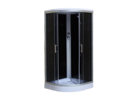 Душевая кабина Loranto CS-1000 SK G 100x100x215 профиль хром, стекло тонированное
