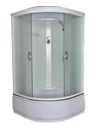 Душевая кабина Loranto CS-1000 HI SK F 100x100x215 профиль белый, стекло матовое